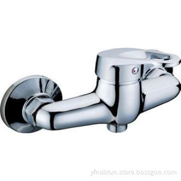 Wall Mounted Chrome Two Hole Bathroom Faucet Shower Mixer T